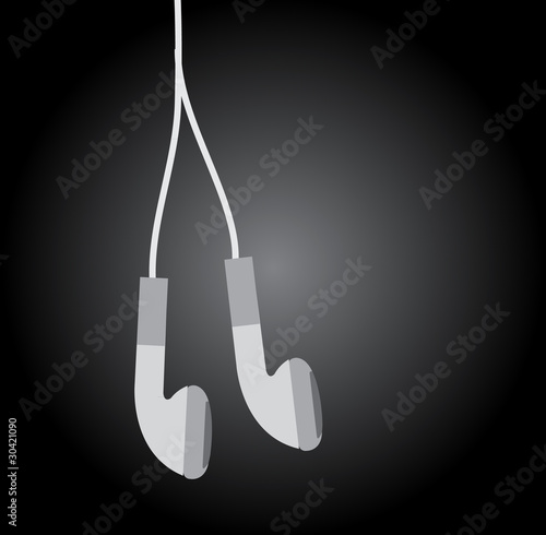 white earphones