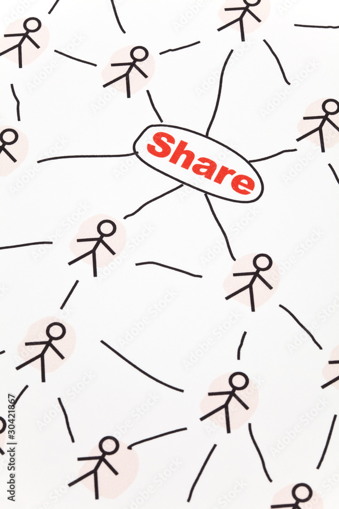 Naklejka premium Social Network