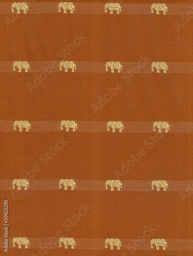 Tissu indien aux éléphants;