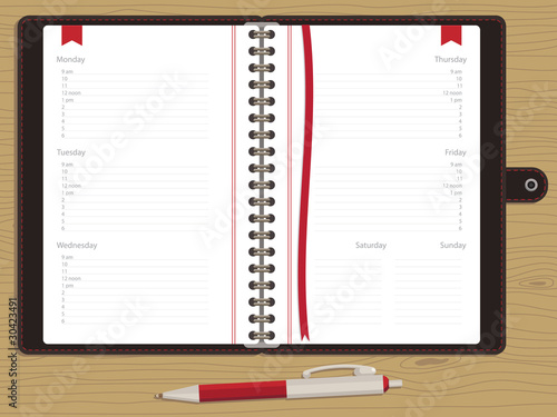 blank appointment book