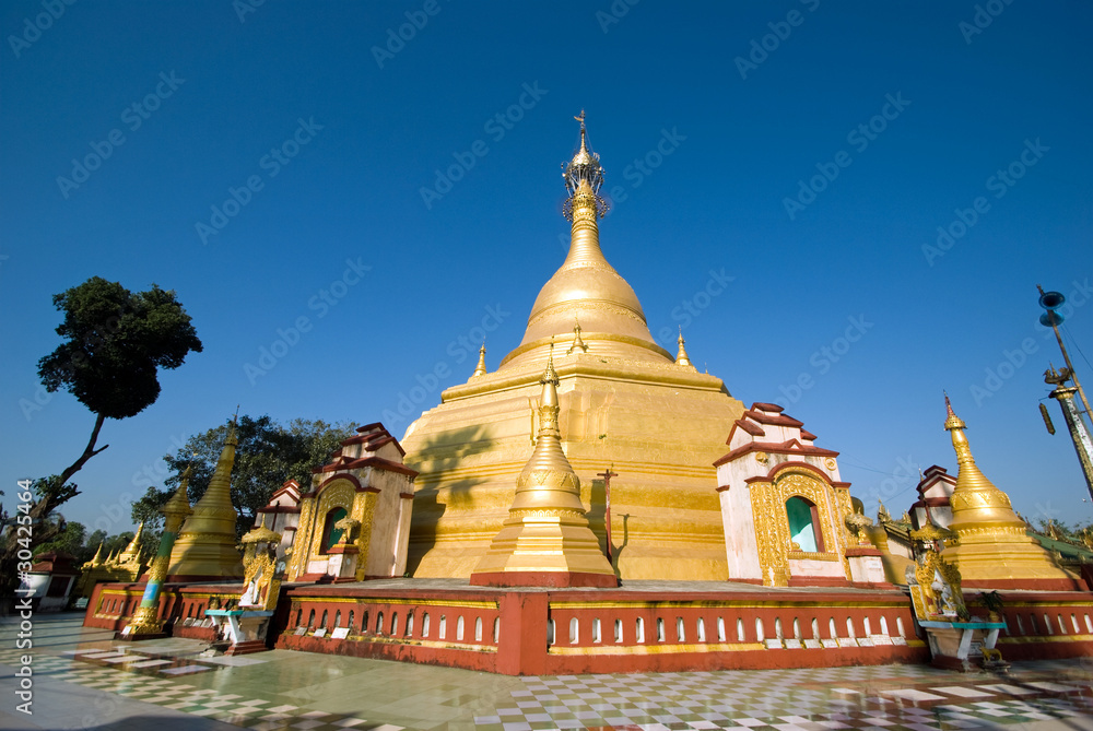 Buddhist temple in Pathein,Myanmar