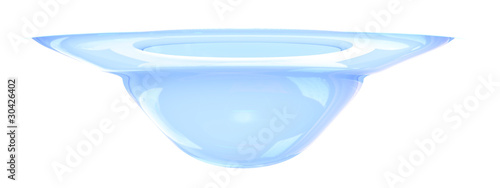 Bright blue clear drop of w...