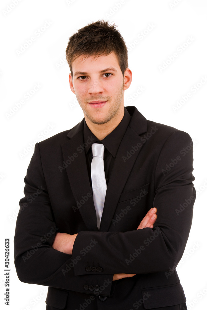 young business man portrait isolated on white young business man portrait isolated on white