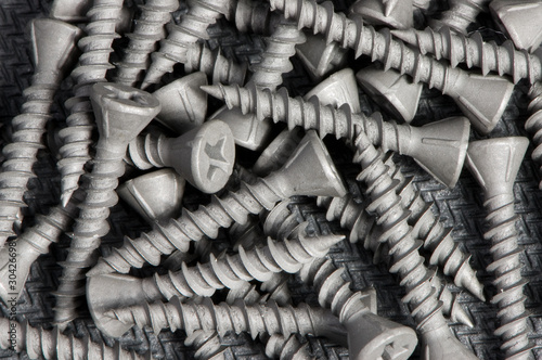 Dark metal screw