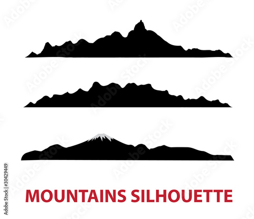 Mountain vector silhouettes