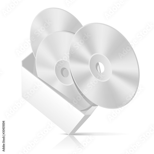 CD box with disks template