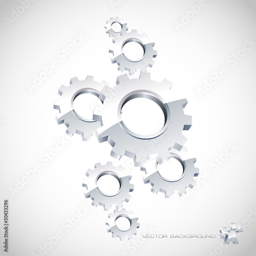 Vector gear background. Abstract illustration.