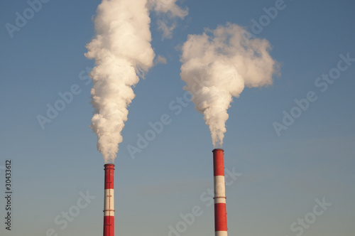 Two smokestacks