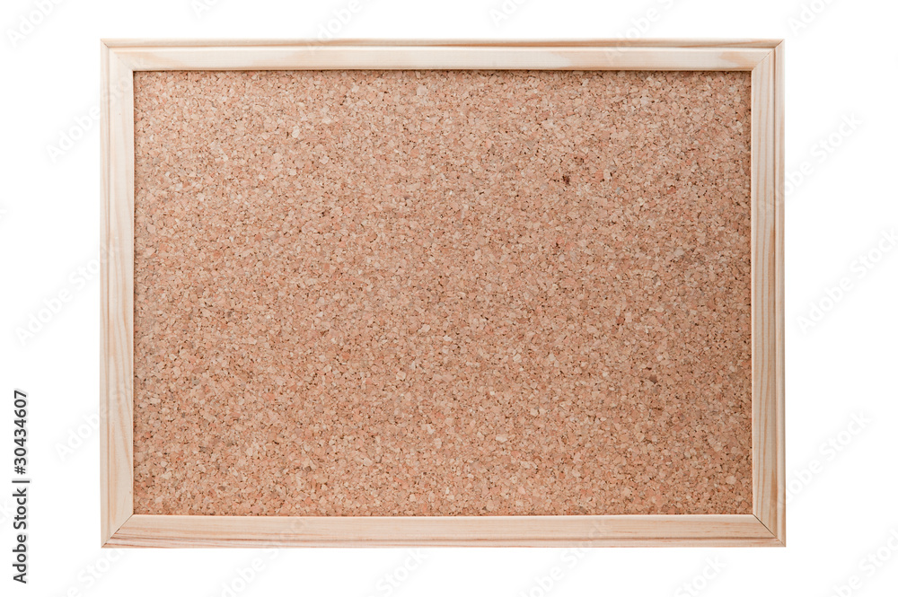 Fototapeta premium Blank cork board with a wooden frame isolated