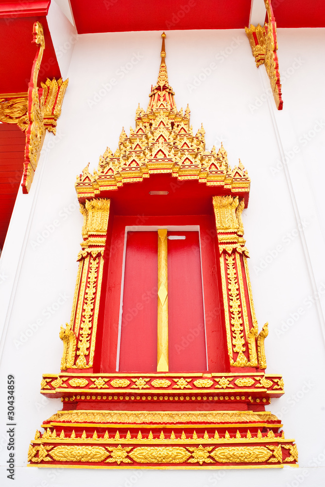 Thailand temple window.