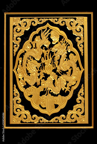 gold dragon of chinese style