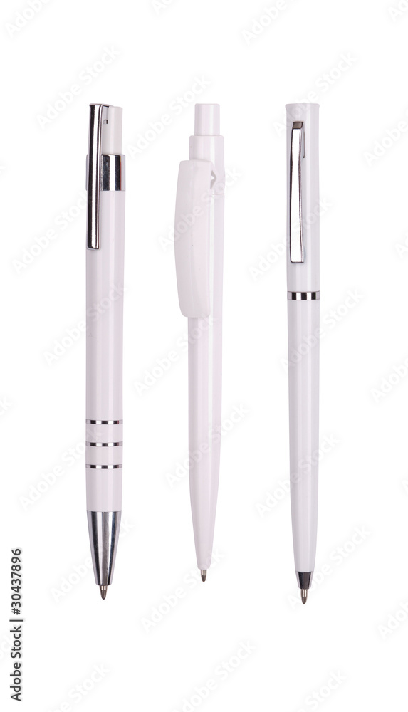 Fototapeta premium Set from three white pens