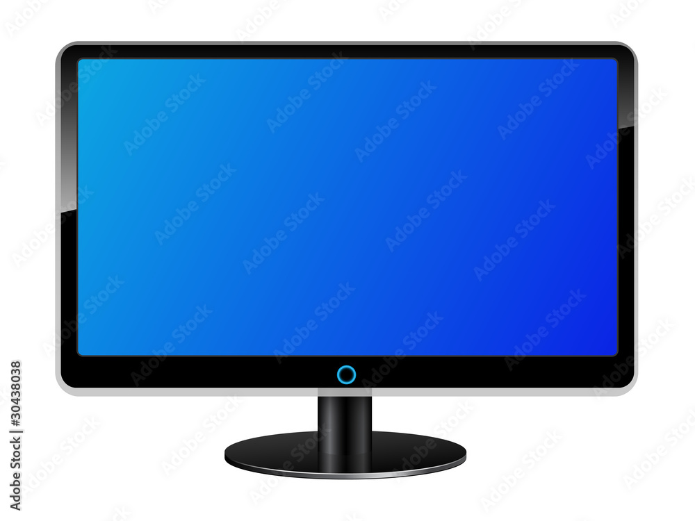 TV flat screen lcd, plasma realistic vector illustration. TV flat screen lcd, plasma realistic vector illustration.