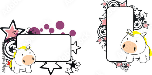 unicorn baby cartoon copyspace