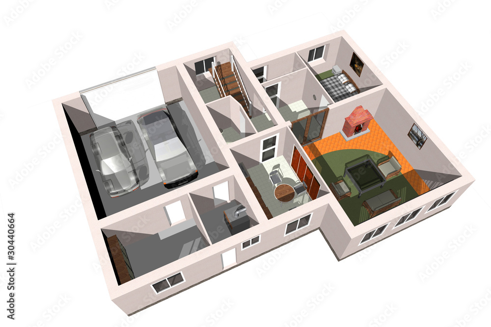 Naklejka premium Apartment the top view