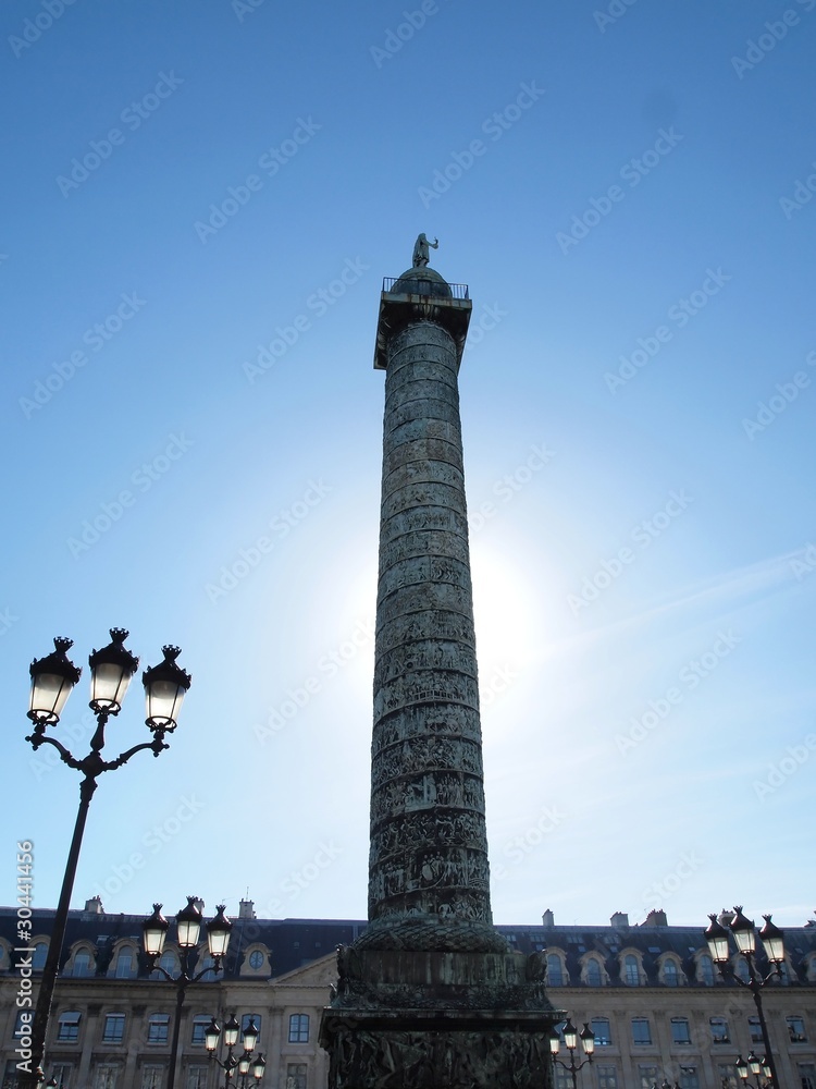 Statue of Napoleon at Vendome Square in Paris