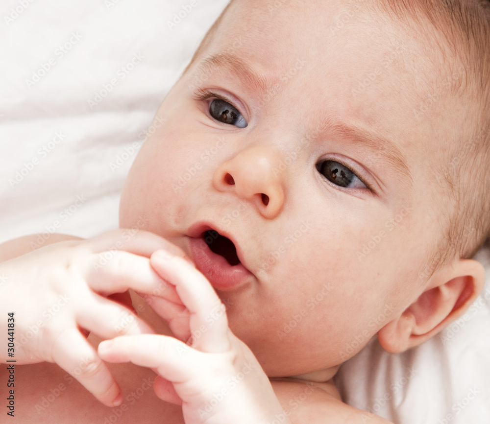 closeup portrait of adorable baby closeup portrait of adorable baby
