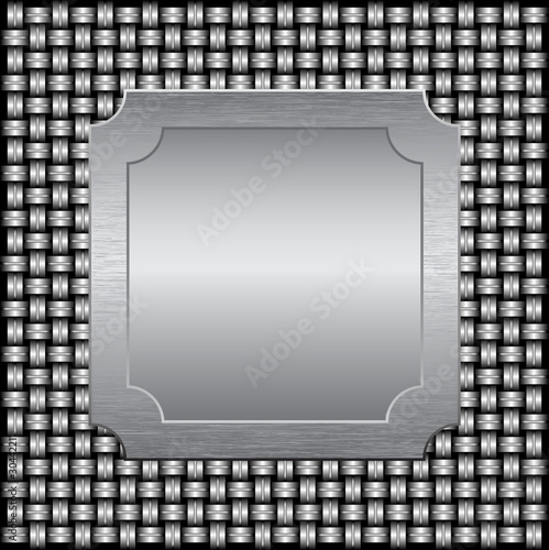 Metal grate with a metal plate