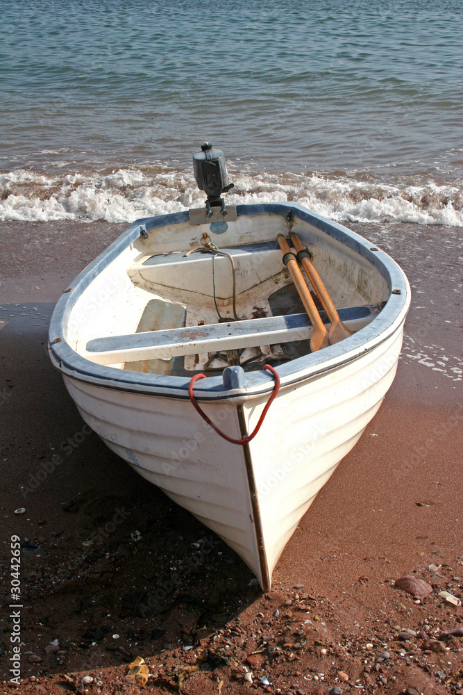 dinghy on beach
