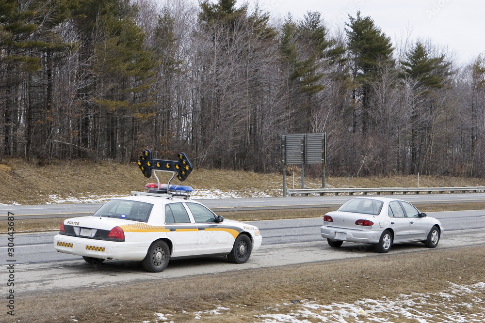 Fototapeta premium Speeder pulled over by police