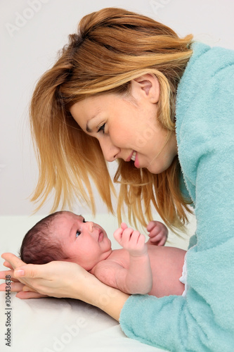 Mother and the baby