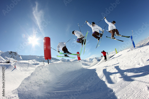 Obraz na plátně Figure ski freestyle 360°