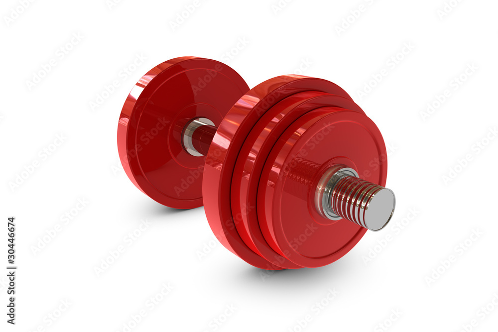 Red dumbbell weight Red dumbbell weight