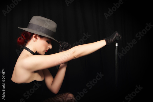 Cabaret Sexy Lady In Black