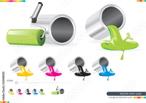 Vector Paint Cans