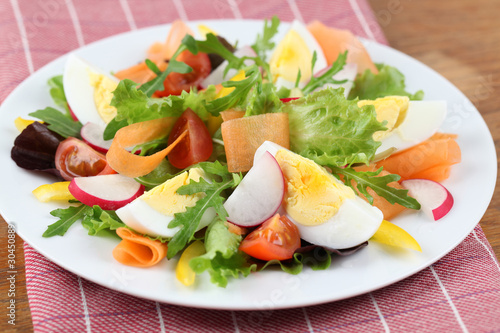 Salad with eggs