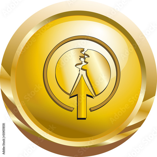 Goldbutton Spaltung gold