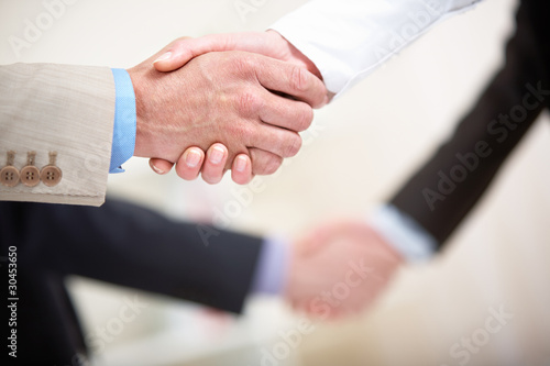 Row of handshakes