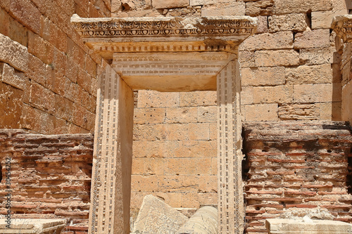 Particolare del Foro romano di Leptis Magna - Libia photo