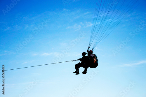 Paragliding with instructor