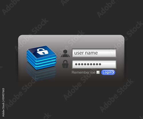Vector login template