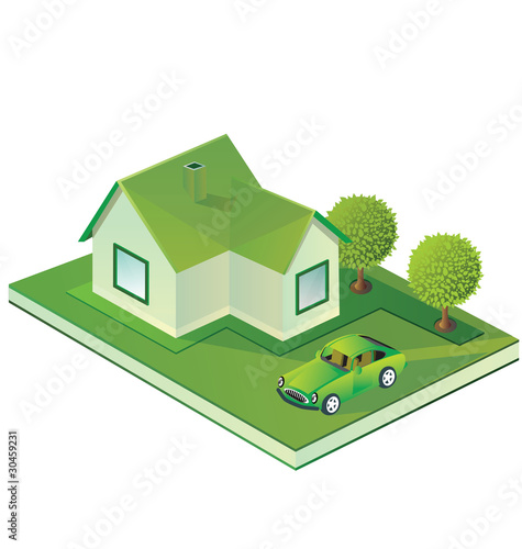 Isometric  farmhouse