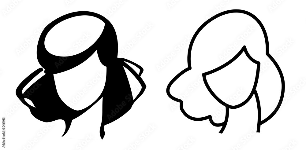 sketch of the girl on white background sketch of the girl on white background