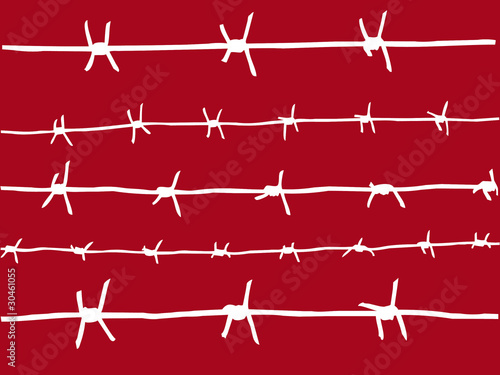 drawing of the barbed wire