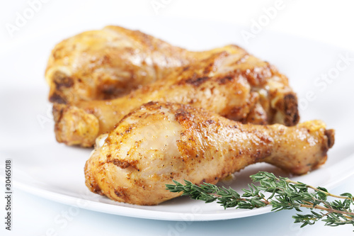 Roasted chicken legs