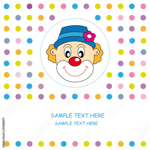 Tarjeta postal. Payaso