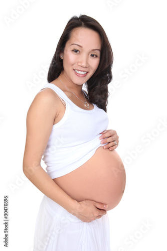 Pretty Asian Pregnant Woman