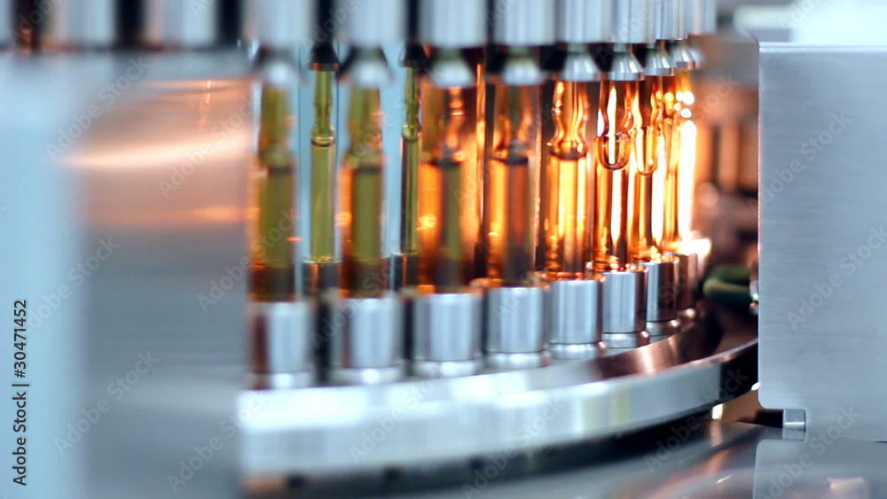 Ampoule Optical Inspection. Automatic Pharmaceutical Inspection Machine