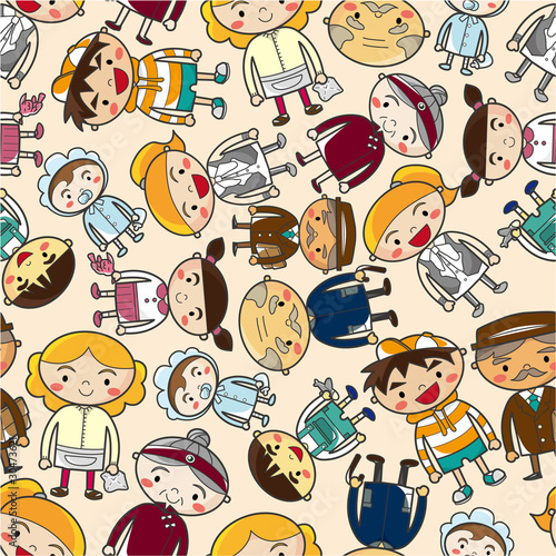 seamless family pattern