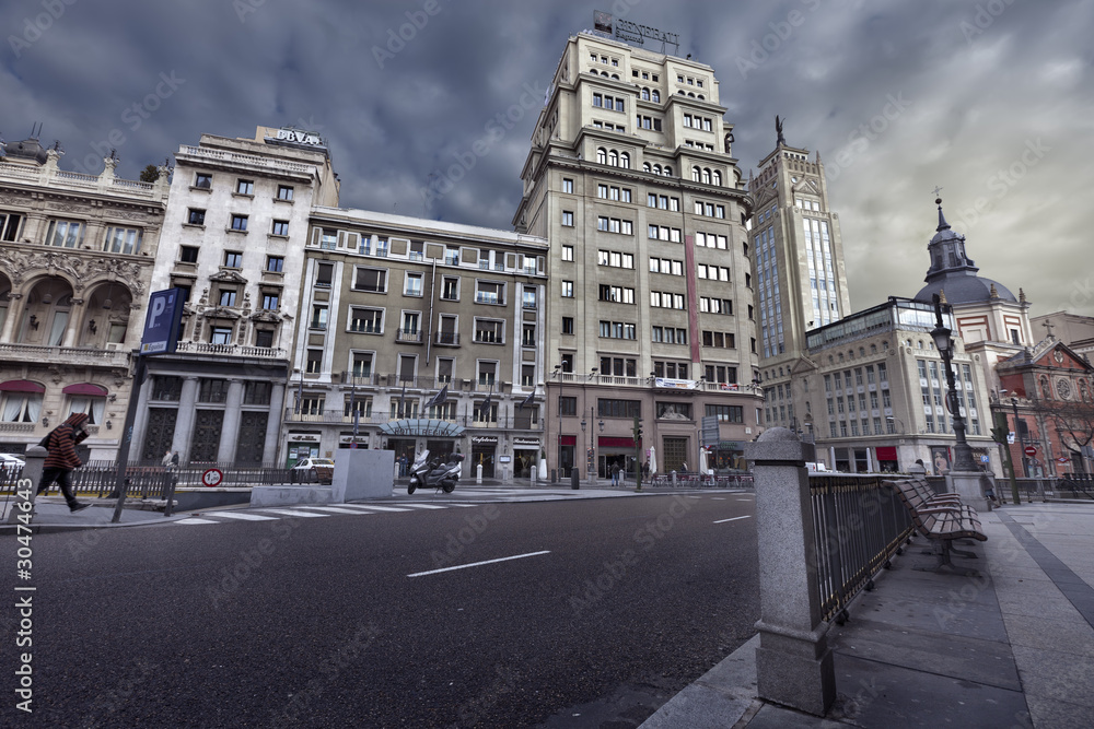 Obraz premium Calle de Alcalá Madrid