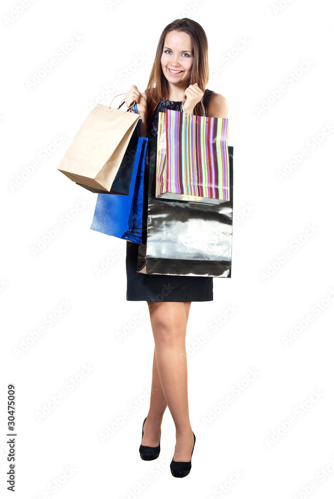 Beautiful woman with shopping bags Beautiful woman with shopping bags