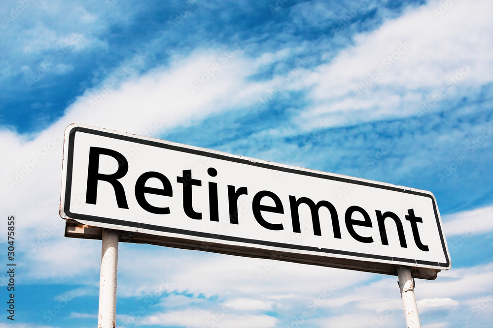Obraz premium Retirement road sign