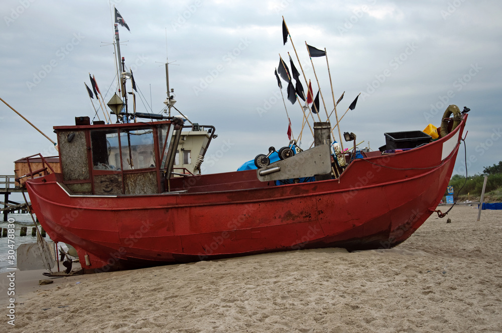 Fishing boat on the beach