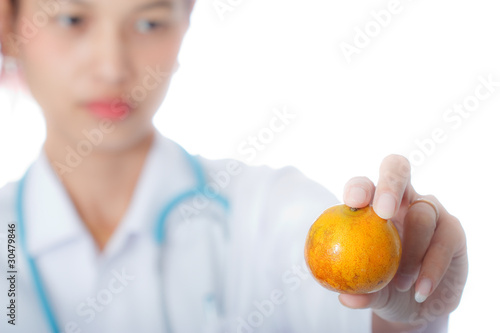 Doctor and orange