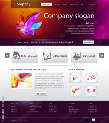 Web site design template