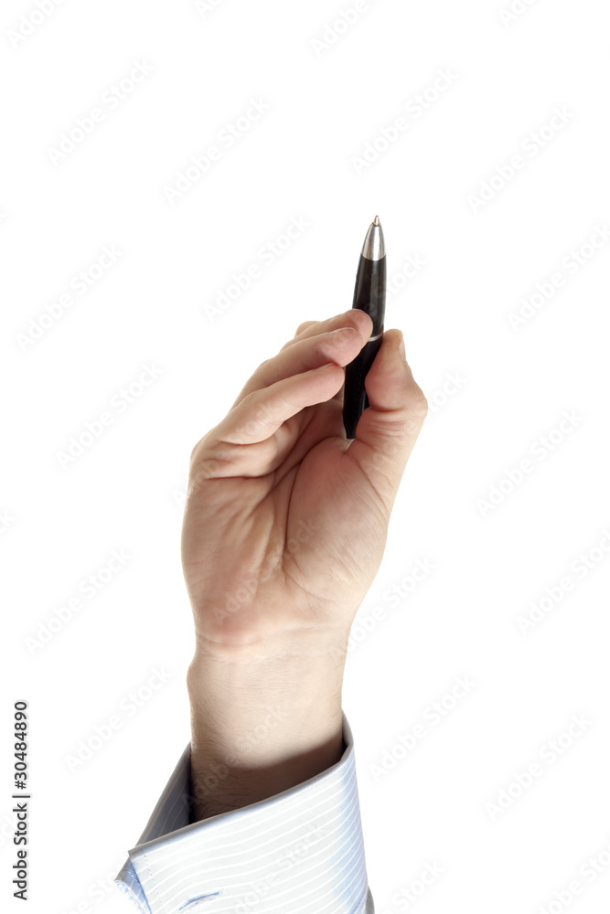 Business man hand writing Business man hand writing